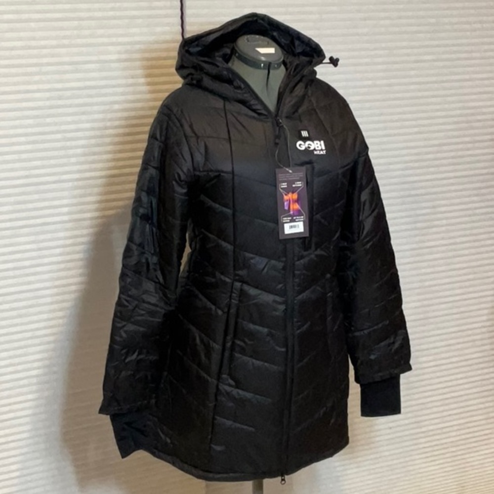 GOBI Victoria heated coat. Toasty warm lightweight. Size Women’s L fits MED.